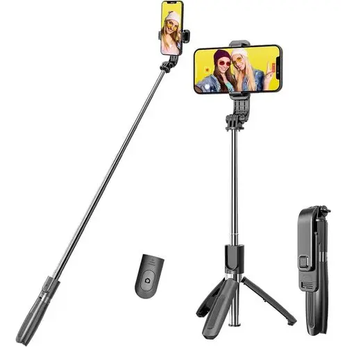 Selfie Stick with Handheld Tripod with Detachable Wireless Remote and Mini Tripod Stand Portable Selfie Stick